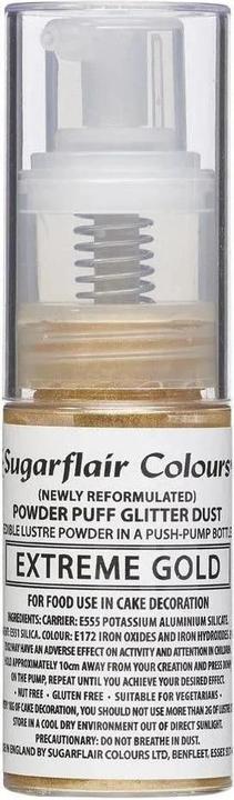 Nährwerte und Zutaten Sugarflair Glitzer-Staub Spray Extreme Gold 10 g (1 x)