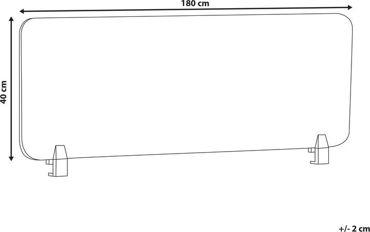Immagine prodotto Beliani Divisorio per scrivania verde chiaro 180 x 40 cm WALLY