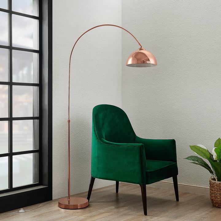 Immagine prodotto Lindby Lampada da terra ad arco Lennart, rame (E27)