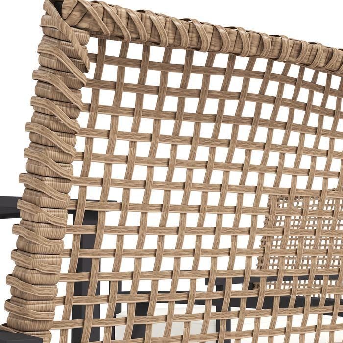 Produktbild Swisshandel24 Rattan Sitzgruppe, 5-tlg. Gartenmöbel Set, Balkonset für 4 Personen, Balkonmöbel mit 1 Tisch, 4 Stüh (79 cm)