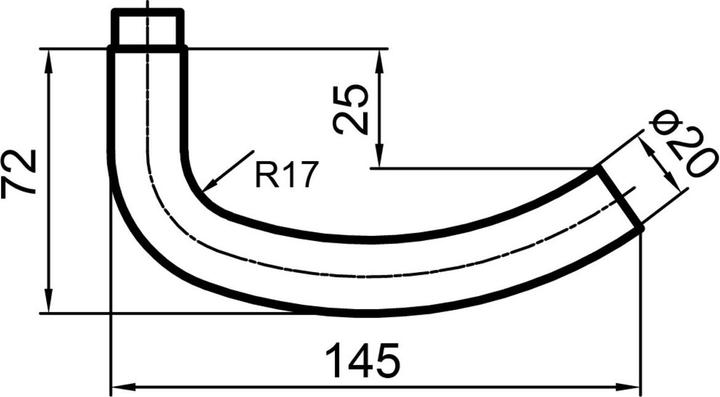 Image du produit Glutz Poignée de porte 5062 paire,CrNi m (Poignée de porte)