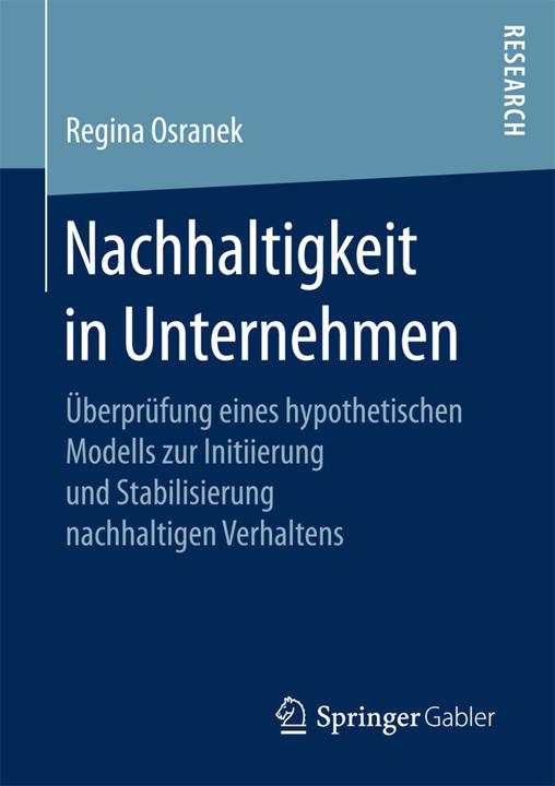 Actual product image Nachhaltigkeit in Unternehmen (German, Regina Osranek, 2017)
