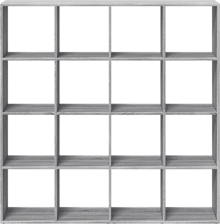 Produktbild VidaXL Bücherregal Raumteiler Wandregal Standregal Raumtrenner Regal Grau Sonoma (137.5 x 29 x 137.5 cm)