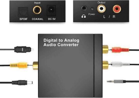 Actual product image Mozo Adapter AV Mozos Toslink - RCA (Cinch) czarny (DAC01)