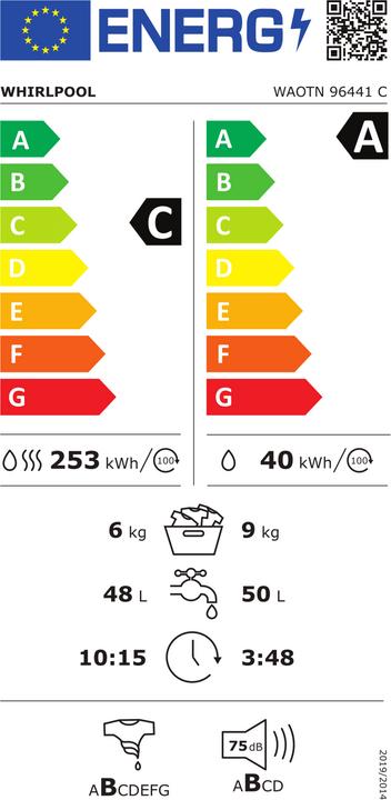 Energie-Label Whirlpool WAOTN 96441 C (CH-Stecker)