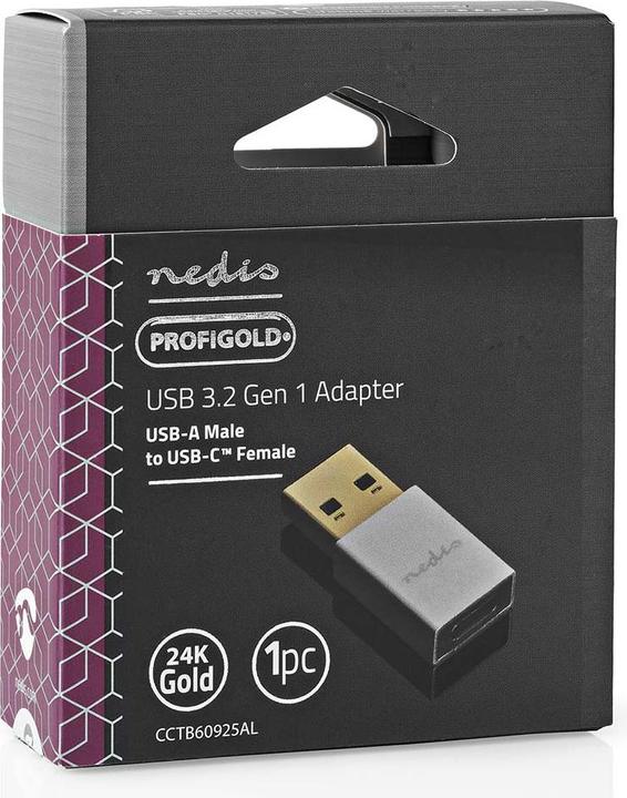 Immagine prodotto Nedis Adattatore da USB-A a USB-C, 5Gbps - Argento (USB-A, USB tipo C)