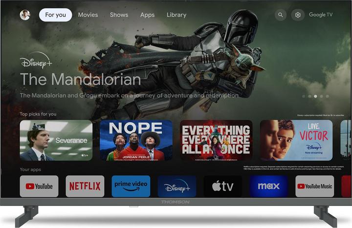 Actual product image Thomson Google TV 32 inch QLED Side (32", QLED, Full HD)