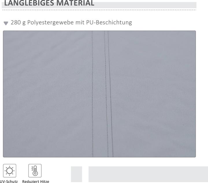 Actual product image Outsunny Hinged awning with hand crank (2.45 m)