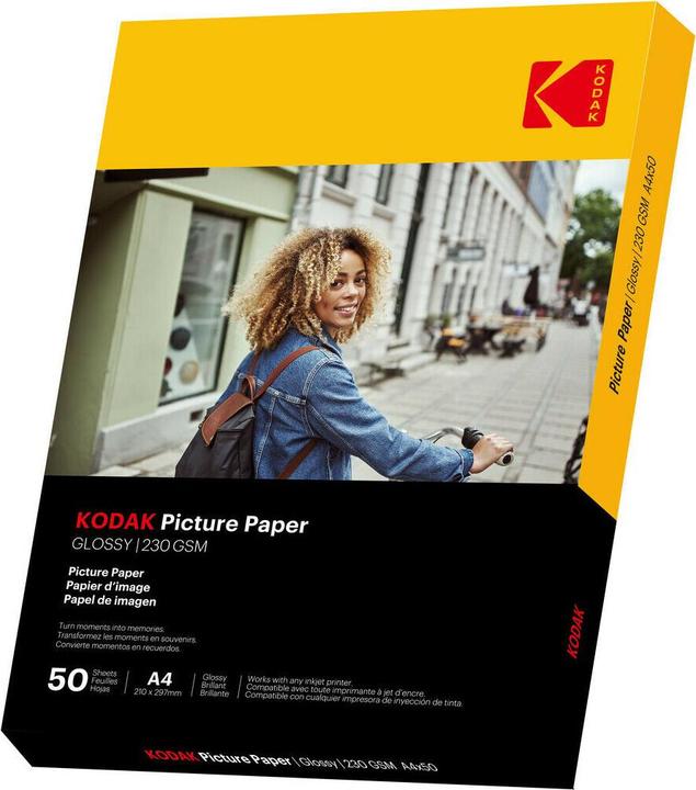 Actual product image Kodak Picture Paper 230g 11.8 mil Glossy 4/6x100 (9891267) (230 g/m², 21 x 29.7 cm, 50 x)