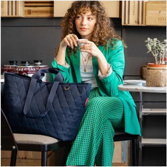 Produktbild reisenthel Tasche Classic Shopper XL Rhombus Midnight Gold