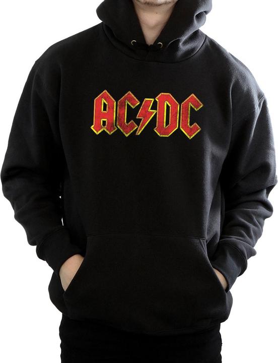 Actual product image AC/DC Mens Distressed Red Logo Hoodie (XXL)