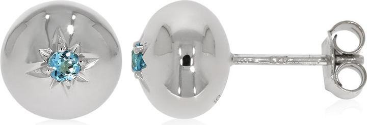 Produktbild Xen Ohrstecker mit Swiss Blue Topas ca. 0,18 ct. (925 Sterling Silber)