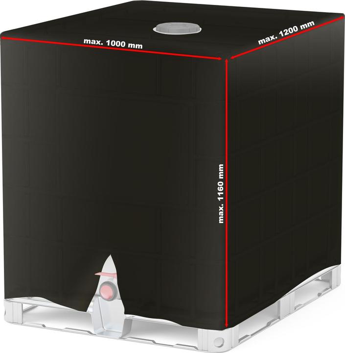 Immagine prodotto Wiltec Telone per container IBC Telo di protezione Telo per la pioggia Serbatoio per l'acqua piovana 1000 l (1000 l)