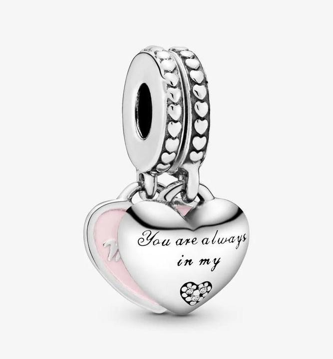 Actual product image Pandora Mother & daughter hearts (Sterling silver 925, Enamel)