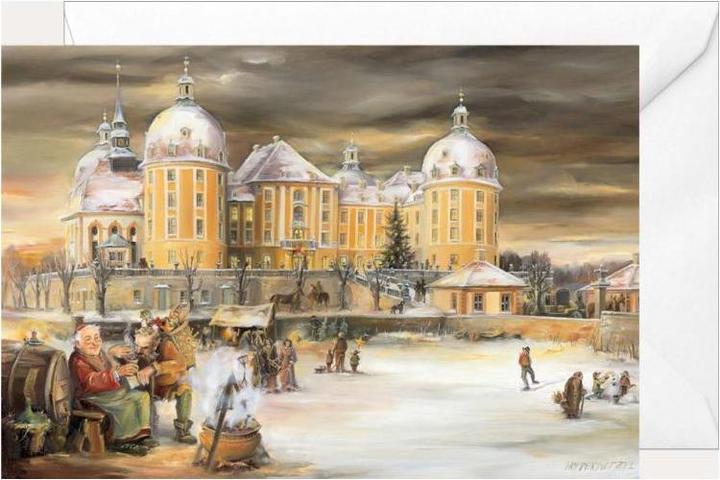 Immagine prodotto Olewinski & Tochter 2471 - Biglietto pieghevole di Natale "Moritzburg (1 pz.)