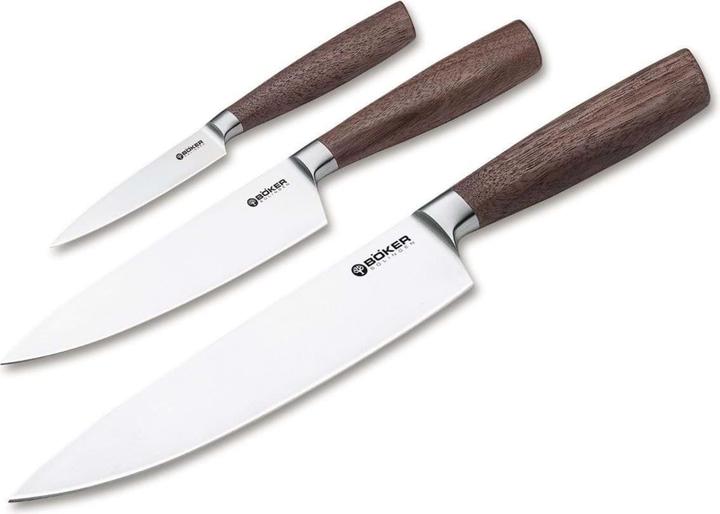 Image du produit Böker Core Noyer Set de 3 couteaux avec torchon