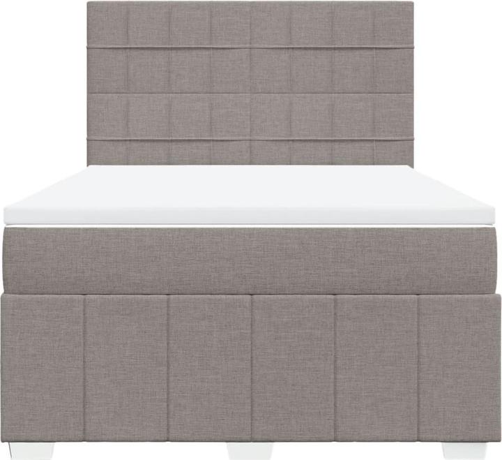 Immagine prodotto VidaXL Letto a molle con materasso Letto matrimoniale Letto imbottito Taupe 140x200cm (140 x 200 cm, 140 x 200 cm)