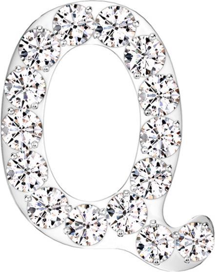 Immagine prodotto Star Piercing Threadless silber mit Kristallen silber Buchstabe Q (Titanio G23, senza ottone)