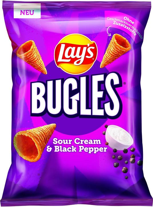 Produktbild Lay's Chips Bugles Sour Cream & Black Pepper 95 g (95 g)