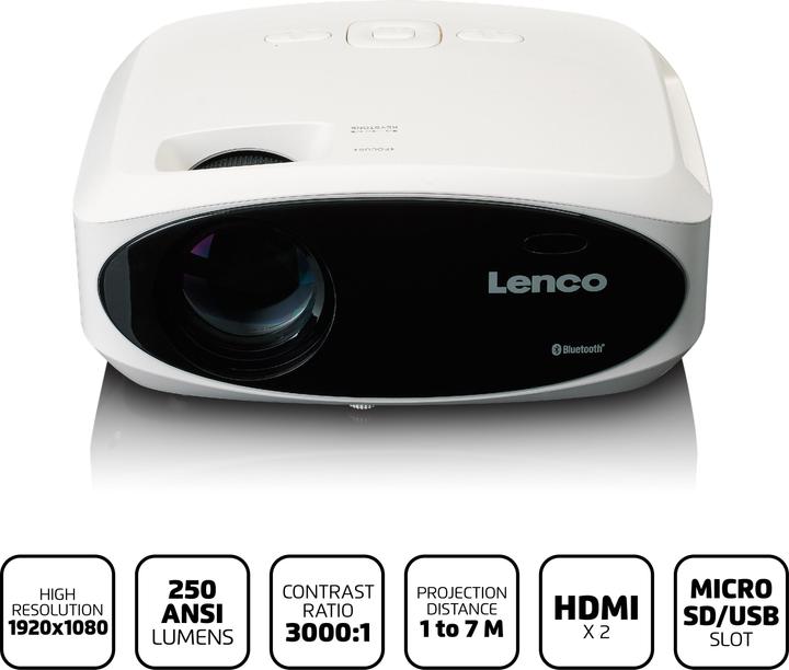 Produktbild Lenco LPJ-900WH (Full HD, 250 lm)