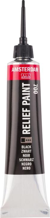 Immagine prodotto Amsterdam Pittura acrilica Reliefpaint 700 (Nero, 20 ml)