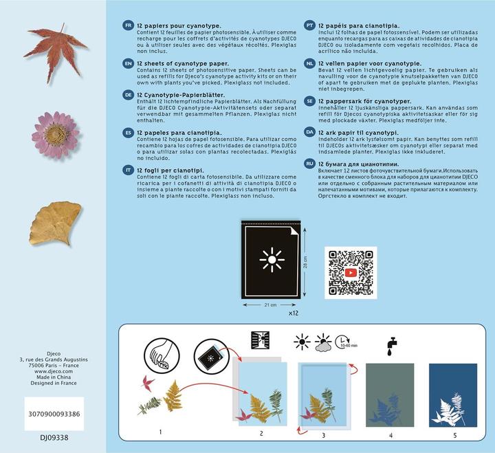 Image du produit Djeco Recharge de papier bleu 12 pcs