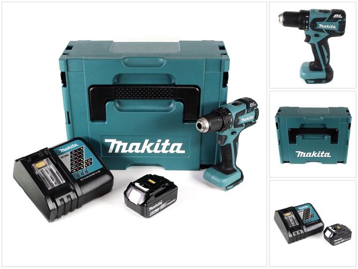 Produktbild Makita DDF 459 RG1J Akku Bohrschrauber 18V 45Nm im Makpac + 1x 6,0 Ah Akku + Ladegerät (Akkubetrieb)