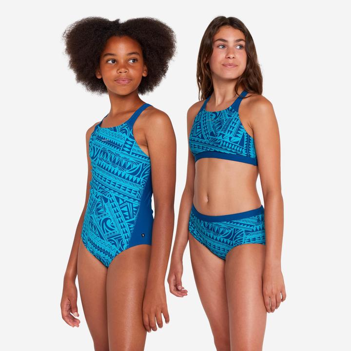 Produktbild Nabaiji Sportbikini Hose Mädchen - 500 Kamyleon Fatu blau/türkis (14, 15, 16)