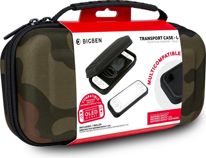 Produktbild Bigben Tasche Classic XL - camo green (Switch Lite, Switch OLED)