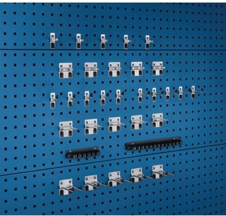 Actual product image Bott Tool holder set 32-part galvanised for pegboards 15 hooks/7 holders/10 clamps