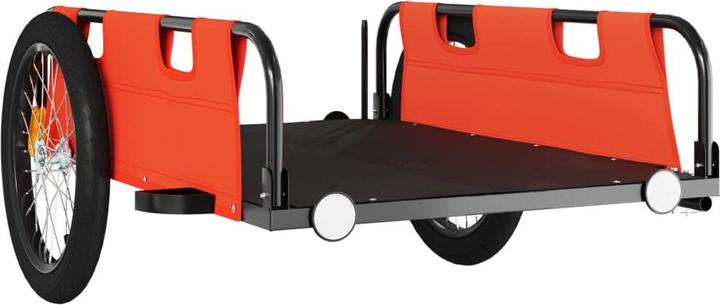 Image du produit VidaXL Fahrradanhänger Orange Oxford-Gewebe und Eisen, Farbe