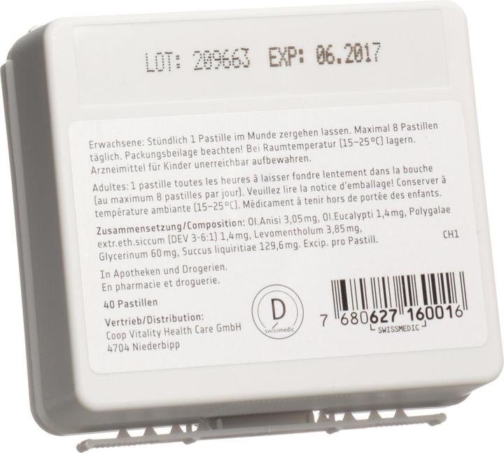 Produktbild Coop Vitality Bronchialpastillen Pastillen (40 Stück)