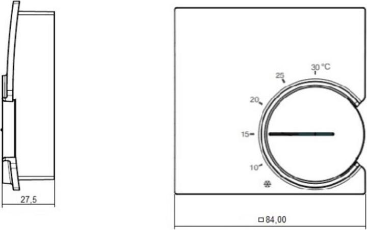 Image du produit Eberle Controls Thermostat d'ambiance monté en surface 5 à 3