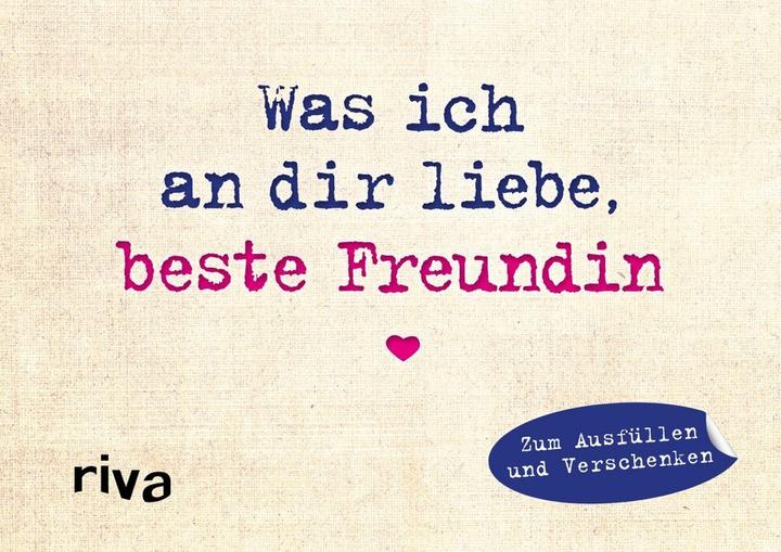 Immagine prodotto Was ich an dir liebe, beste Freundin Miniversion (Tedesco, Alessandra Reinwarth, 2018)