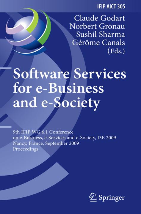 Immagine prodotto Software Services for e-Business and e-Society (Sushil Sharma, Norbert Gronau, Claude Godart, Gérôme Canals, 2013)