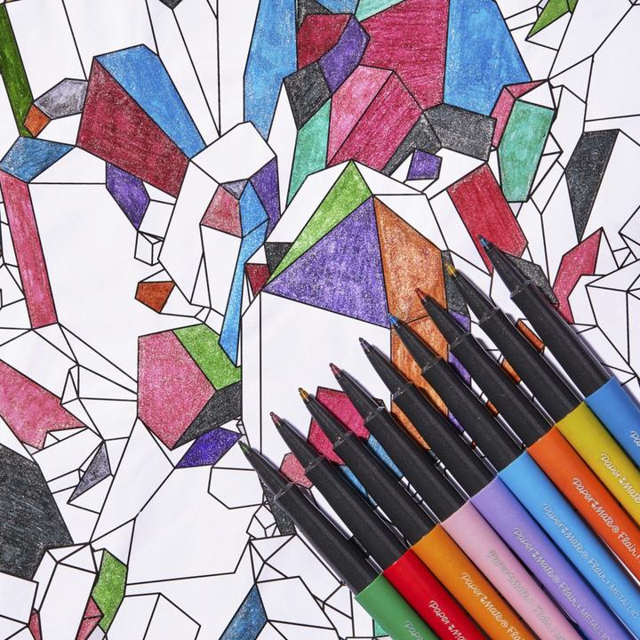 Produktbild Paper Mate Faserschreiber Flair 6er METALLIC M (Multicolor, 6 x)