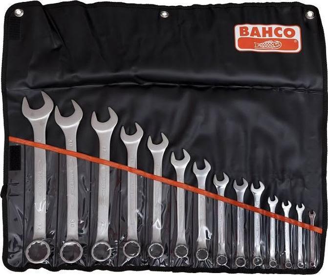 Bahco Satz metrische Ring-Maulschlüssel - 11-teilig/Tasche (11 mm, 12 mm, 10 mm, 14 mm, 22 mm, 13 mm, 15 mm, 17 mm, 19 mm)