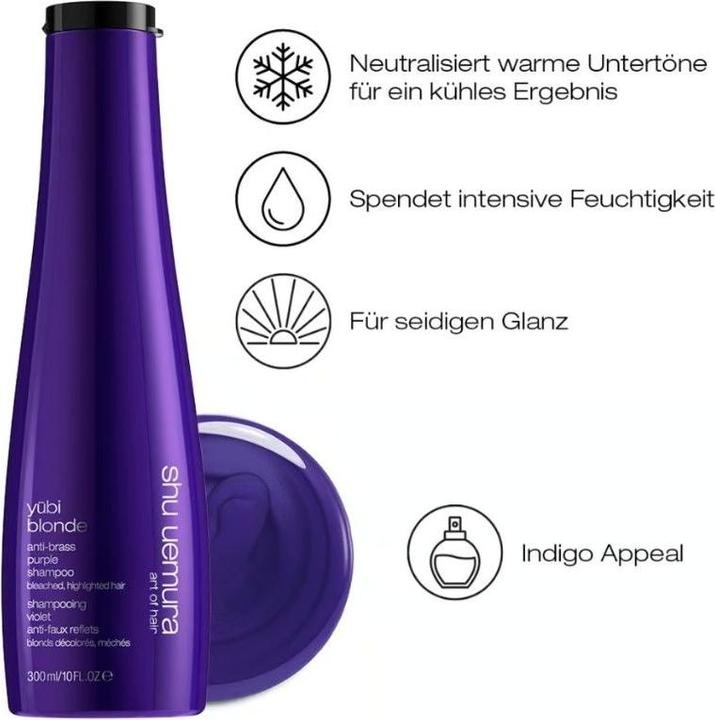 Produktbild Shu Uemura yūbi blonde Anti-Gelbstich Purple Shampoo (300 ml, Flüssiges Shampoo)