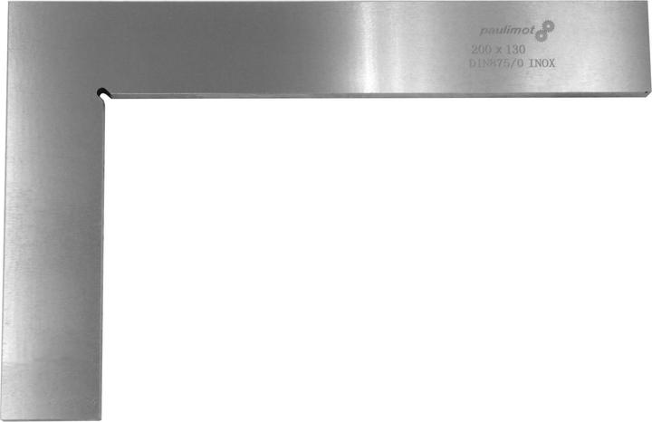Paulimot Flachwinkel 90° 200 x 130 mm, DIN 875/1, rostfrei INOX