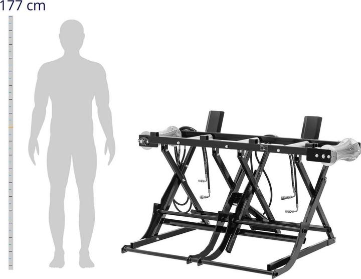 Produktbild Hillvert Stammheber für Sägespaltautomat Hebetisch hydraulisch bis 180 kg Stahl (117 cm, 119 cm)