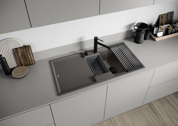Actual product image Blanco ALTA-S II | Stainless steel black matt | High pressure | With pull-out hose | Backflow valve