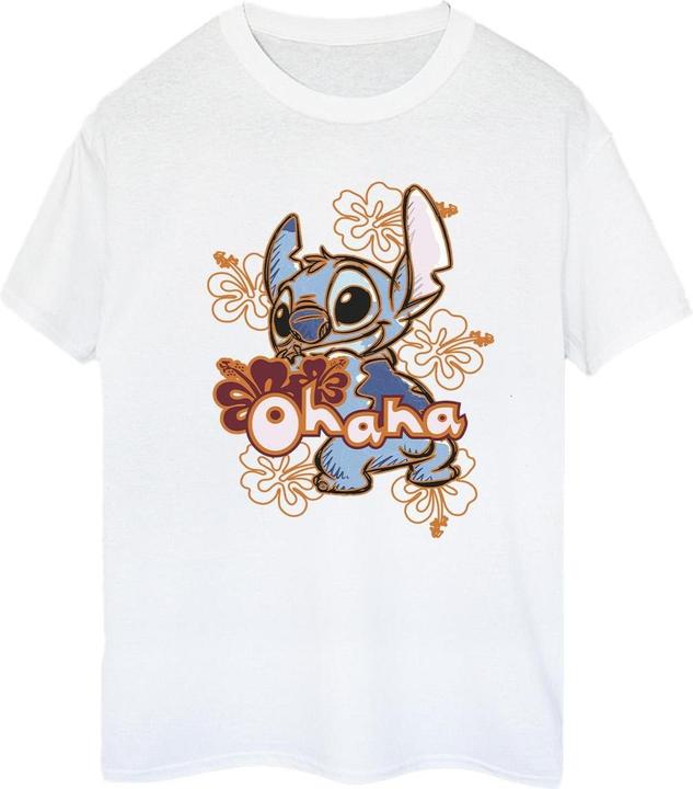Produktbild Disney Lilo And Stitch Ohana Orange Hibiscus TShirt (S)