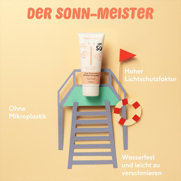 Actual product image Naïf Sunscreen (Suntan cream, SPF 50, 100 ml, 133 g)