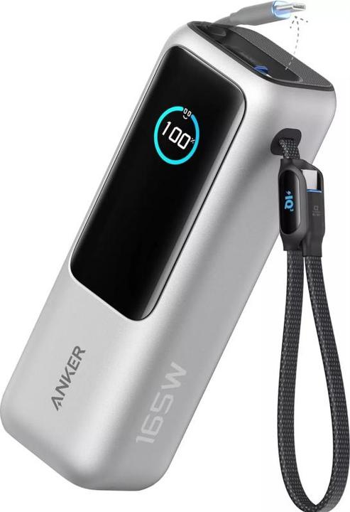 Anker 165W, 3 x USB-C, 1 x USB-A Power Bank argento