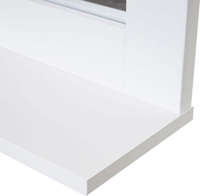 Image du produit Swisshandel24 miroir mural, miroir de salle de bain, tablette campagne 58x59x12cm blanc (58 x 59 x 12 cm)