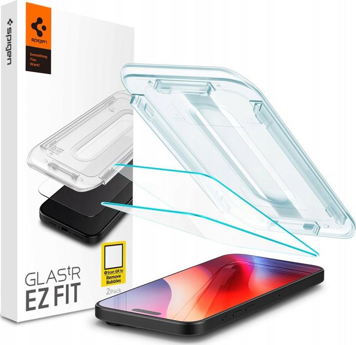 Actual product image Spigen Glas (2 Piece, Apple iPhone 16 Pro)