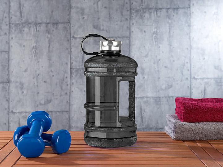 Produktbild Speeron Auslaufsichere Trinkflasche mit Tragegriff, 2,3 l, BPA-frei, schwarz (2.30 l)