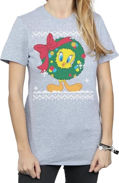 Produktbild Looney Tunes Tweety Pie Christmas Fair Isle TShirt (L)