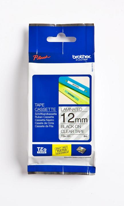 Brother TZe-131 (1.20 cm, Schwarz, Transparent)