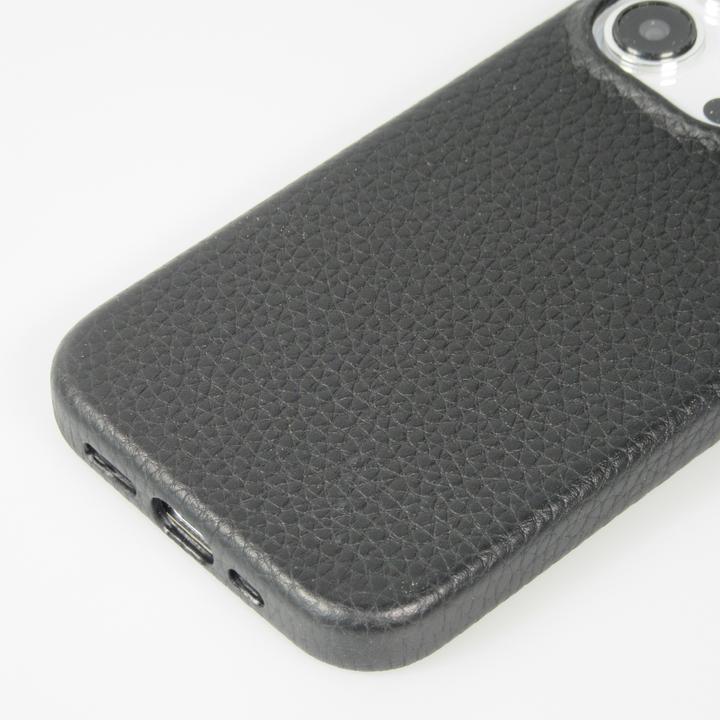 Image du produit PhoneLook Coque Cuir de veau luxe grainé intégral avec boutons métalliques et MagSafe (Apple iPhone 15 Pro Max)